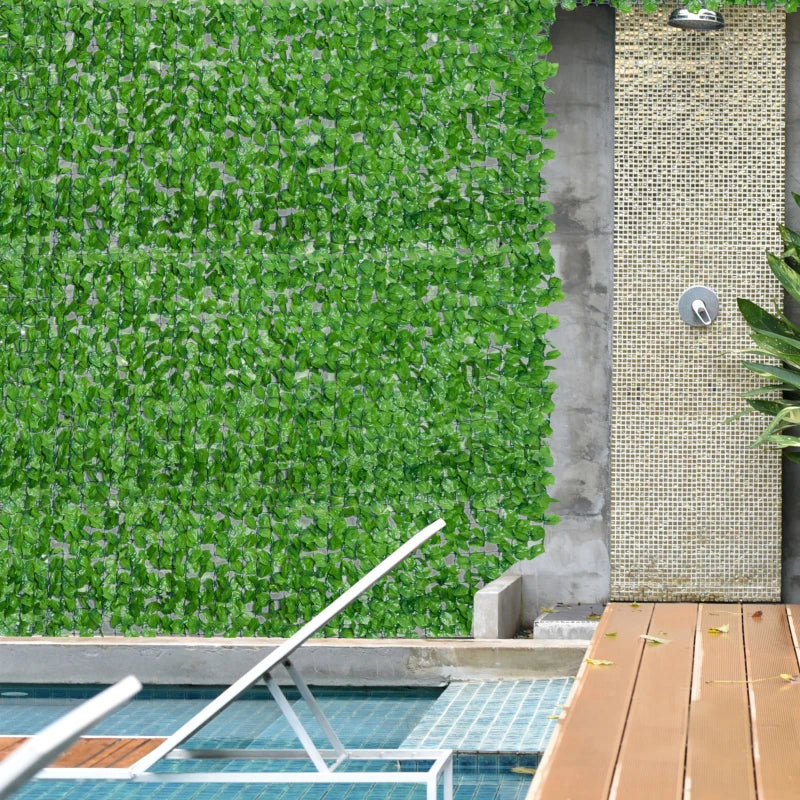 Umelý zelený plot so listami brieždenia 300x50cm - Ochrana pred vetrom a slnkom