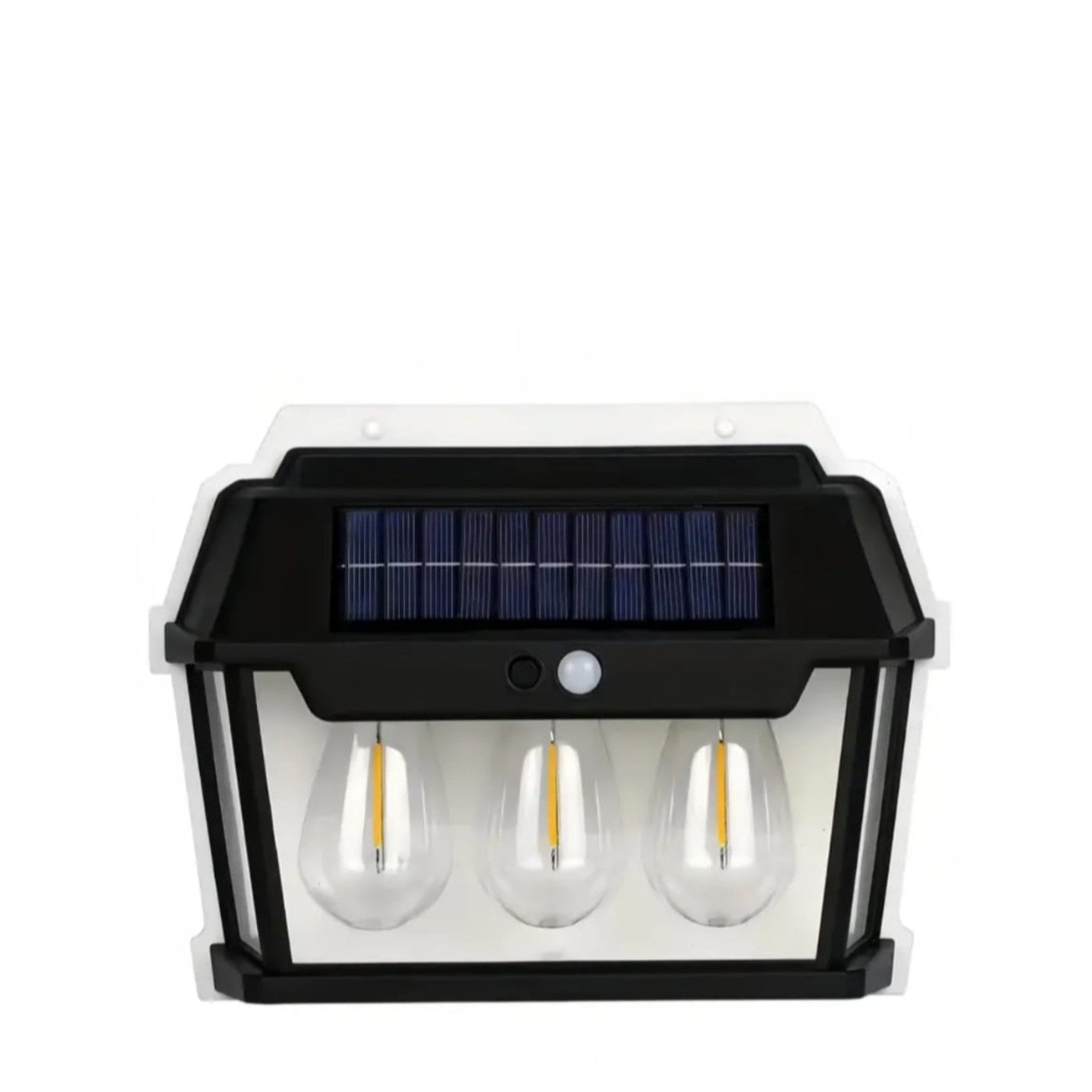 Solárna Vonkajšia Lampa Typu Lampion, s 3 Žiarovkami, Pohybovým Senzorom, 38W