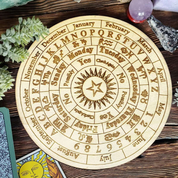 WoodArt - astrologická tabuľa so symbolmi