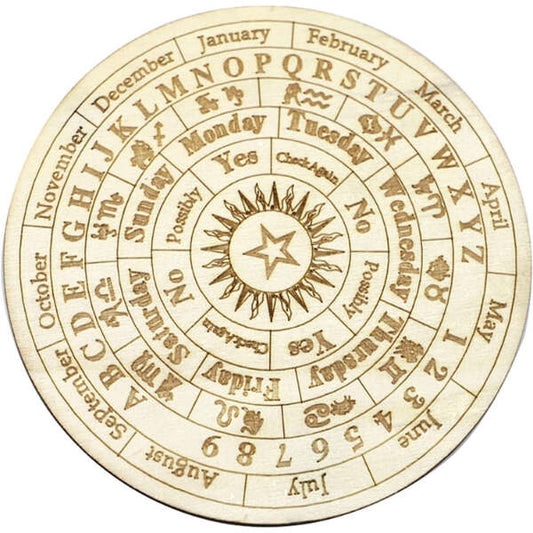 WoodArt - astrologická tabuľa so symbolmi