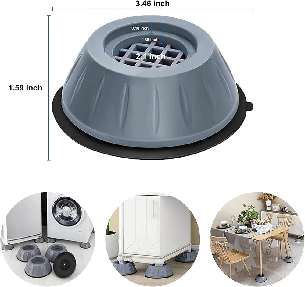 Sada 8 antivibračných podložiek – Proti hluku & Protišmykové